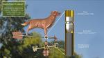 Golden Retriever Weathervane in Polished Copper