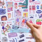 Vintage Washi Stickers for Aesthetic Journals