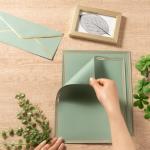 Elegant 50-Pack Sage Green Stationery Set