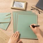 Elegant 50-Pack Sage Green Stationery Set