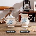 Ceramic Sugar and Creamer Set with Lid