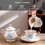 Ceramic Sugar and Creamer Set with Lid