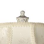 Vintage Shabby Chic Floor Lamp with Fringe Shade