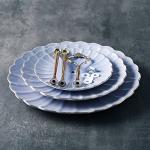 Purple 3-Tier Ceramic Cake Stand for Teas