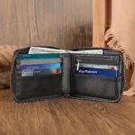 Leather Wallet with RFID Protection & AirTag Slot