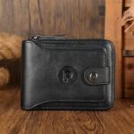 Leather Wallet with RFID Protection & AirTag Slot