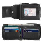 Leather Wallet with RFID Protection & AirTag Slot