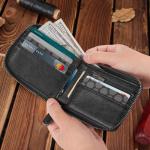 Leather Wallet with RFID Protection & AirTag Slot