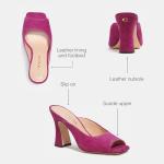 Laurence Deep Plum Suede Sandals, Size 7.5