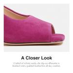 Laurence Deep Plum Suede Sandals, Size 7.5