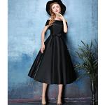 Elegant Off-the-Shoulder Beaded Knee-Length Dress