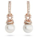 Rose Gold Pearl Drop Earrings from Swarovski Collection