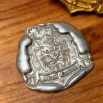 Personalized Medieval Shield Wax Seal Stamp with Red Beech Handle