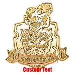 Personalized Medieval Shield Wax Seal Stamp with Red Beech Handle