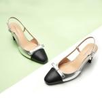 Roaring Twenties Slingback Heels with Bow 