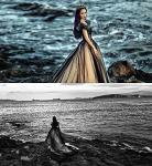 Masquerade Ball Off-The-Shoulder Black Tulle Evening Dress