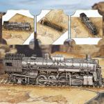 Vintage Steam Train 3D Pop Up Birthday Card