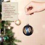 Peacock Blue & Purple Christmas Ornaments - Elegant Holiday Décor Set