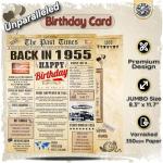Birthday Newspaper Card - Vintage Celebration