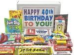 Nostalgic Candy Gift Box for 40th Birthday