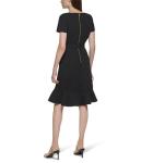 Elegant Black Ruffle Skirt Dress for Women