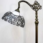 Tiffany Style Crystal Floor Lamp with Gooseneck