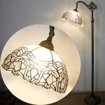 Tiffany Style Crystal Floor Lamp with Gooseneck