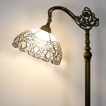 Tiffany Style Crystal Floor Lamp with Gooseneck