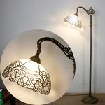 Tiffany Style Crystal Floor Lamp with Gooseneck