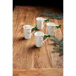 White Christmas Mug with Wreath, 12 oz