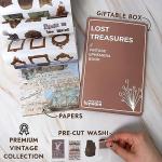 Vintage Washi Stickers and Scrapbook Paper Set