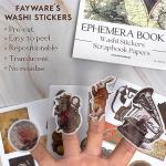 Vintage Washi Stickers and Scrapbook Paper Set