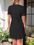 Elegant Black Knit Sweater Dress for Women