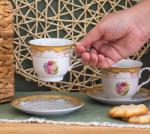 Vintage Rose Teacup and Saucer Set