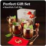 Artisan Copper Moscow Mule Mugs Gift Set
