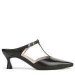 Black Leather Gem Pumps for Women