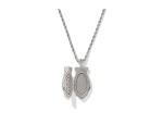 Vintage Silver Mother of Pearl Locket Necklace