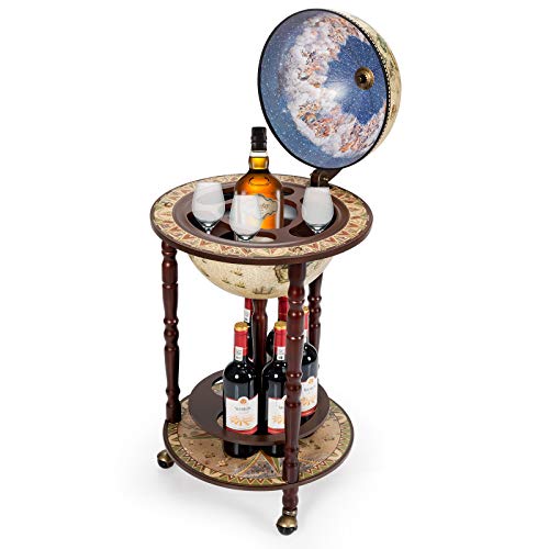 Vintage Globe Bar Cart with Wheels for | Classic Historia