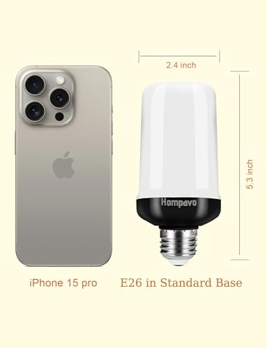 Flame Light Bulbs, 4 Flickering Modes