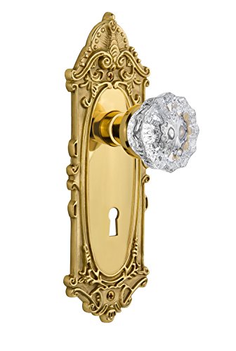 Victorian Knob with Keyhole Crystal Glass Design