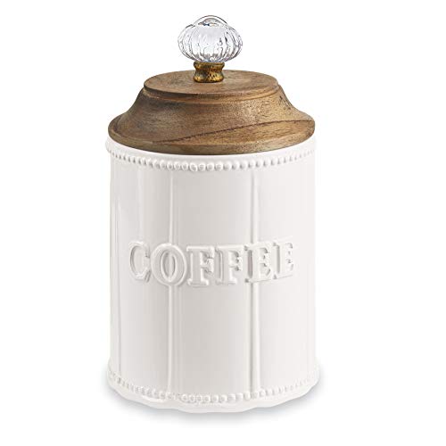 Wooden Coffee Canister with Door Knob Detail