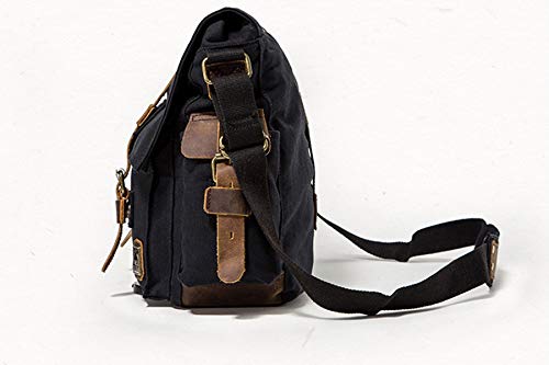 Canvas Leather Messenger Bag for Men, Military Travel | Classic Historia