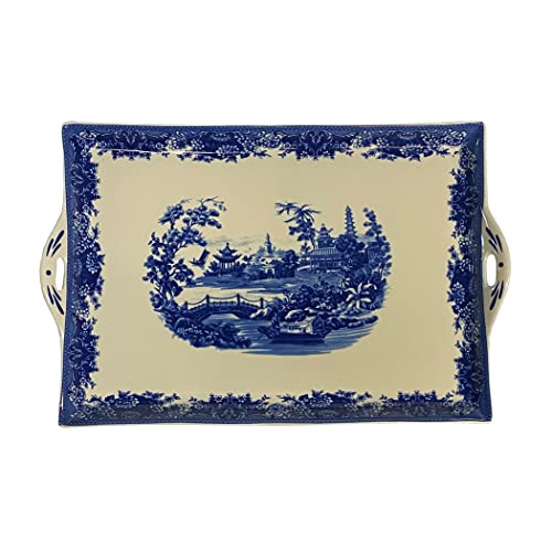 Blue Pagoda Transferware Porcelain Tea Set - Antique Reproduction | Classic Historia