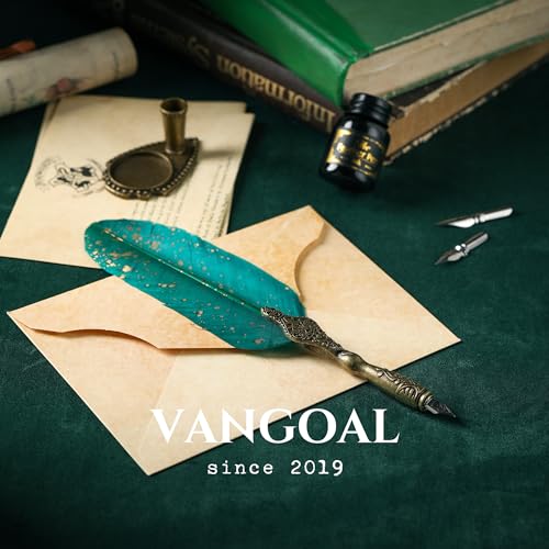 Glittering Quill Pen Set with Ink and Stand | Classic Historia