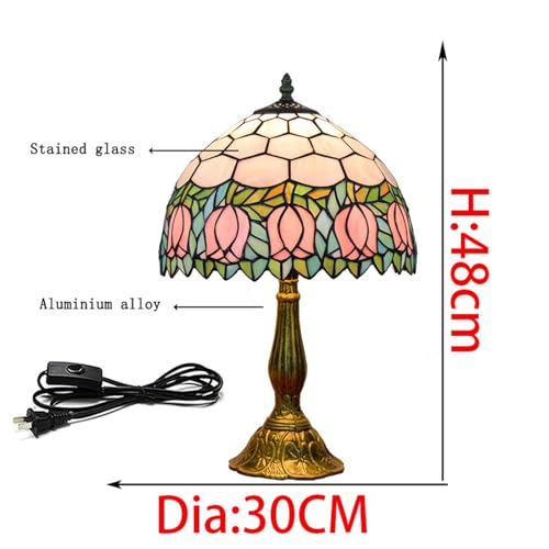 Blivuself Tiffany Lamp - Pink Tulip Stained Glass | Classic Historia