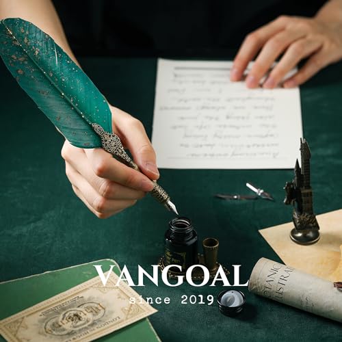 Glittering Quill Pen Set with Ink and Stand | Classic Historia