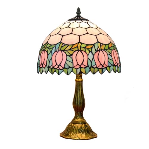 Blivuself Tiffany Lamp - Pink Tulip Stained Glass | Classic Historia