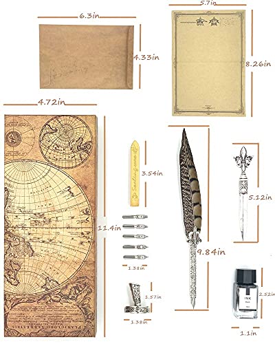 Antique-Style Quill Pen Set