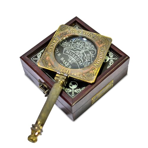 Sailor's Art Antique Brass Sherlock Holmes Magnifying Glass | Classic Historia