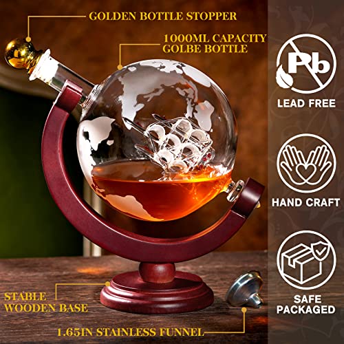 Globe Whiskey Decanter - Unique Gift for Him | Classic Historia